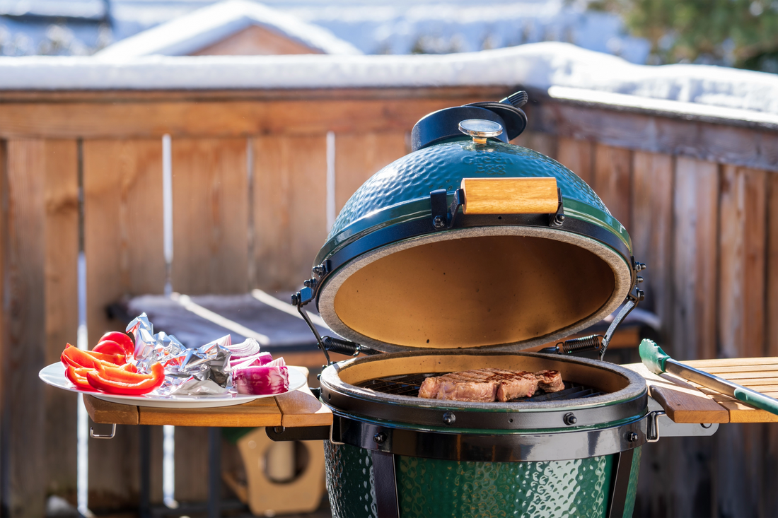 Barbecuen in de winter met een kamado