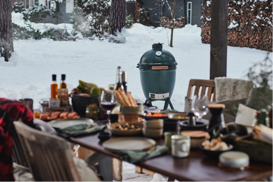 winter bbq kerst big green egg