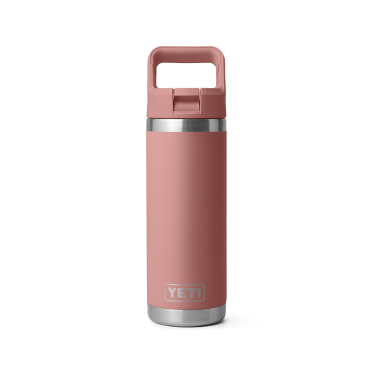 YETI Rambler Water Bottle with Color-Matched Straw Cap 18oz (532ml) | Sandstone Pink