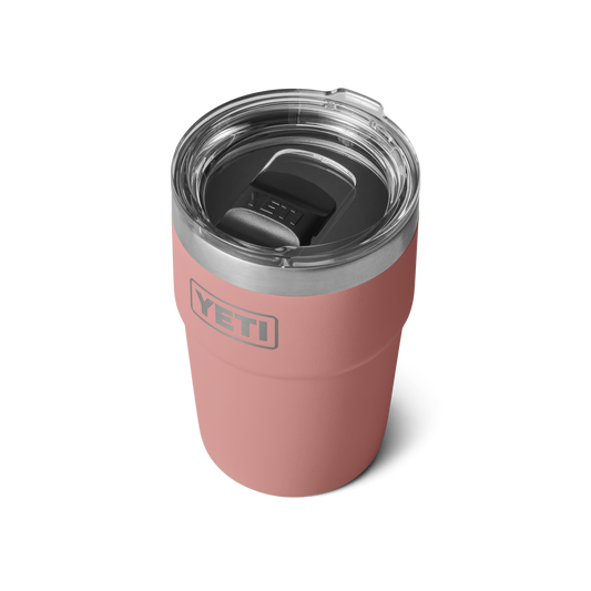 YETI Rambler Stackable Cup with Magslider Lid 16oz (473ml) | Sandstone Pink