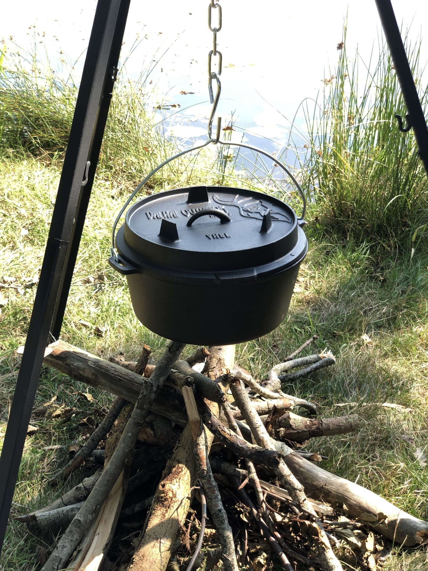 Valhal Outdoor Dutch Oven Gietijzer zonder pootjes 8 liter