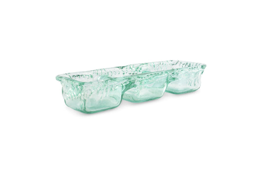 Fine2Dine | Ecovitra Groen Serveerschaal 3-delen 32x10xH5,5cm