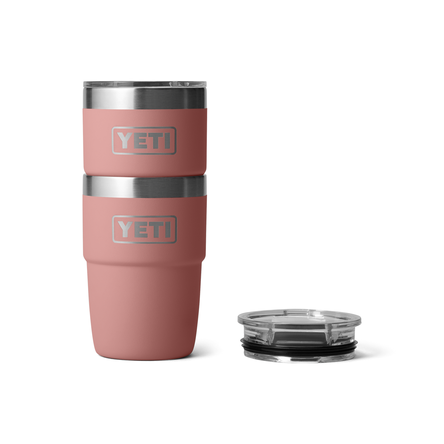 YETI Rambler Stackable Cup with Magslider Lid 8oz (237ml) | Sandstone Pink