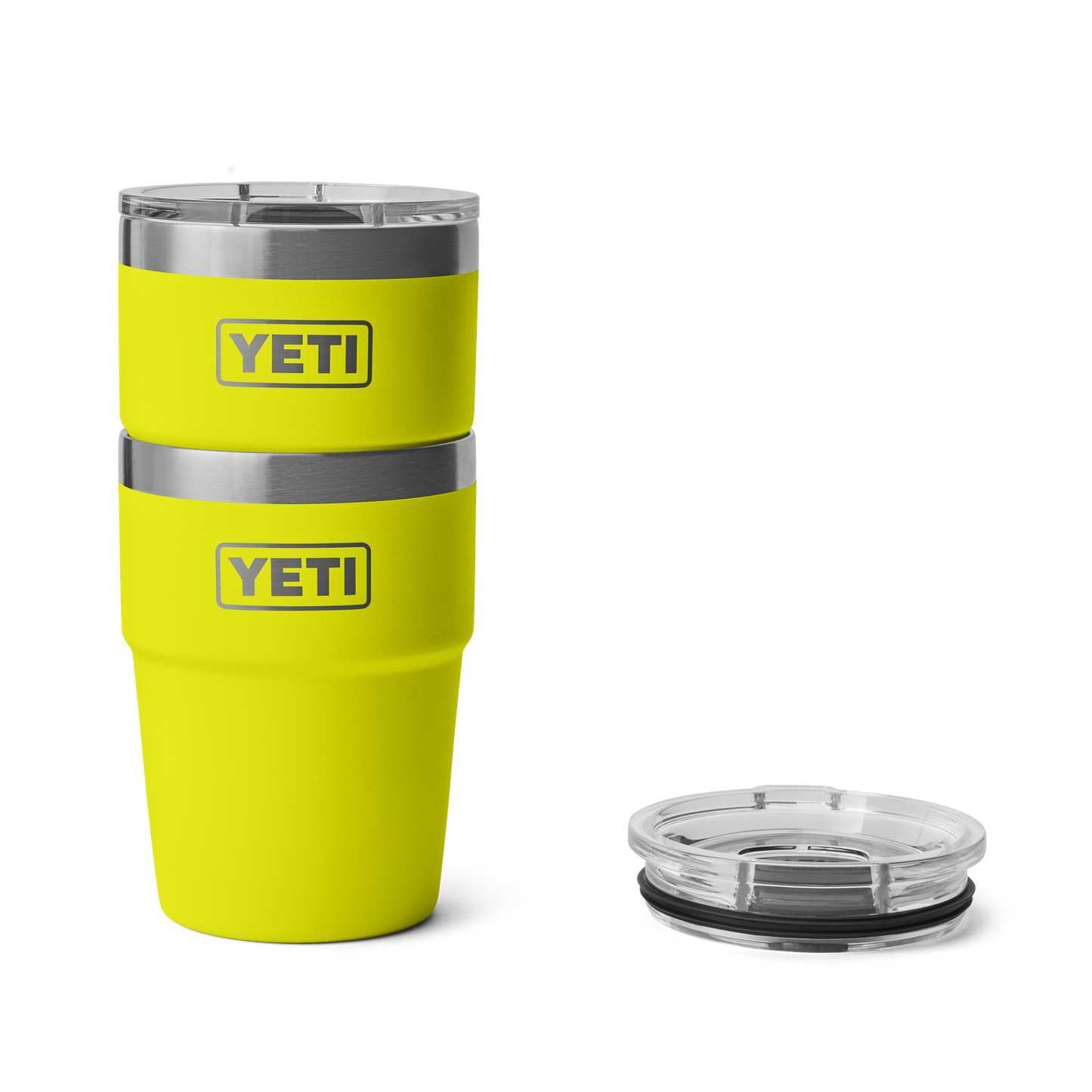 YETI Rambler Stackable Cup with Magslider Lid 16oz (473ml) | Firefly Yellow