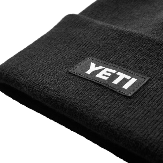 YETI Beanie Knitted Logo Badge | Black